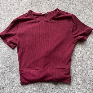 Marron Garage top with tie in back